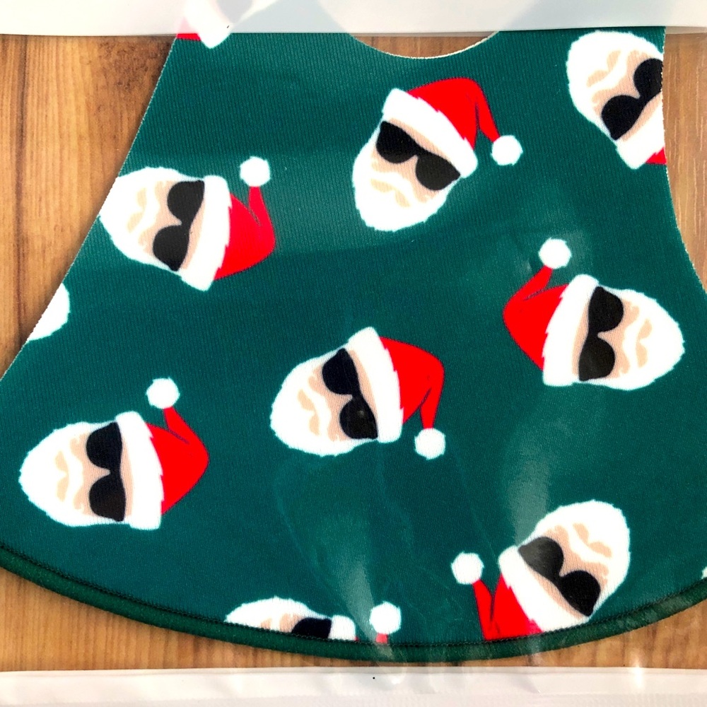 3/$10 NEW Santa Face Mask Green UNISEX ATB-UV+ - Picture 2 of 11